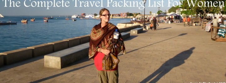 travel packing list for women