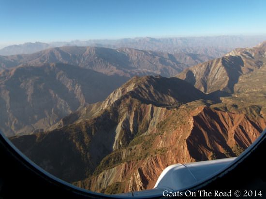 A View From The Helicopter over Pamir Mountains