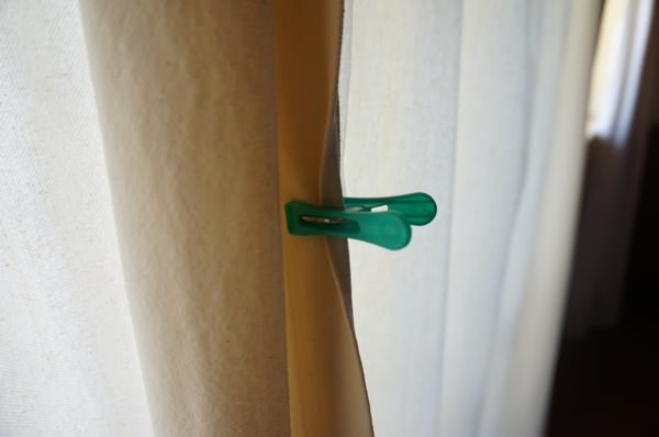 Clothes Pin Curtain