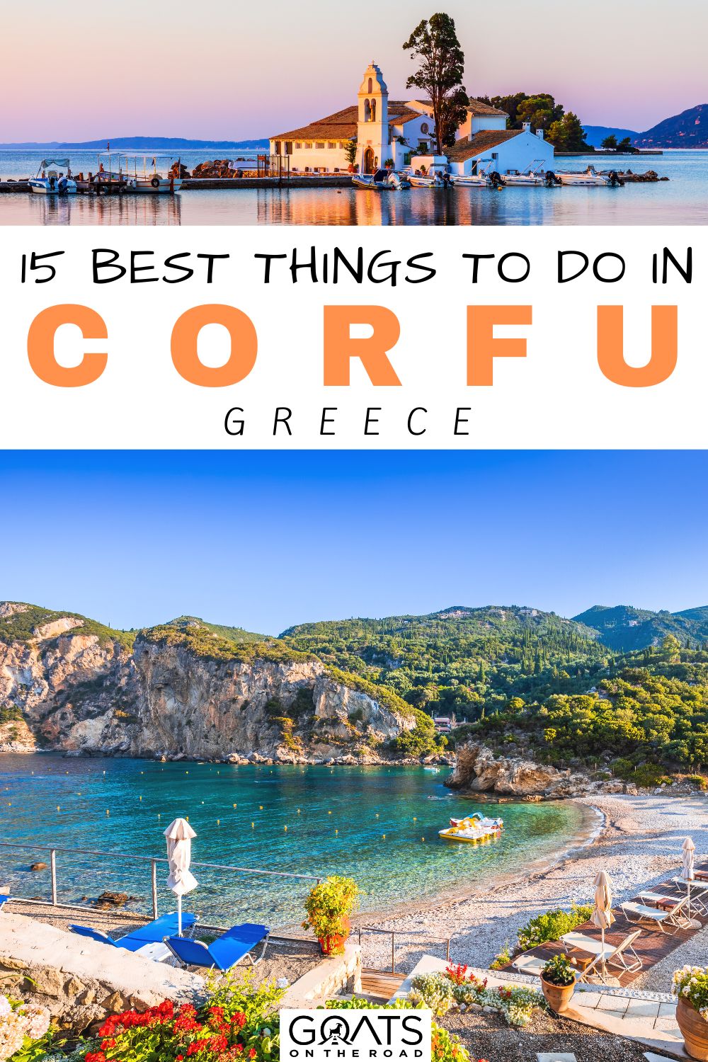 Wondering what fun things you can do in Corfu, Greece? These are the 15 best things to do in Corfu. From beaches, to sailing, monasteries and a romantic town, don't miss the amazing places to visit in Corfu! We have got you covered with the best of your Corfu getaway! | #greekisland #corfu #wanderlust “15 Best Things To Do in Corfu, Greece