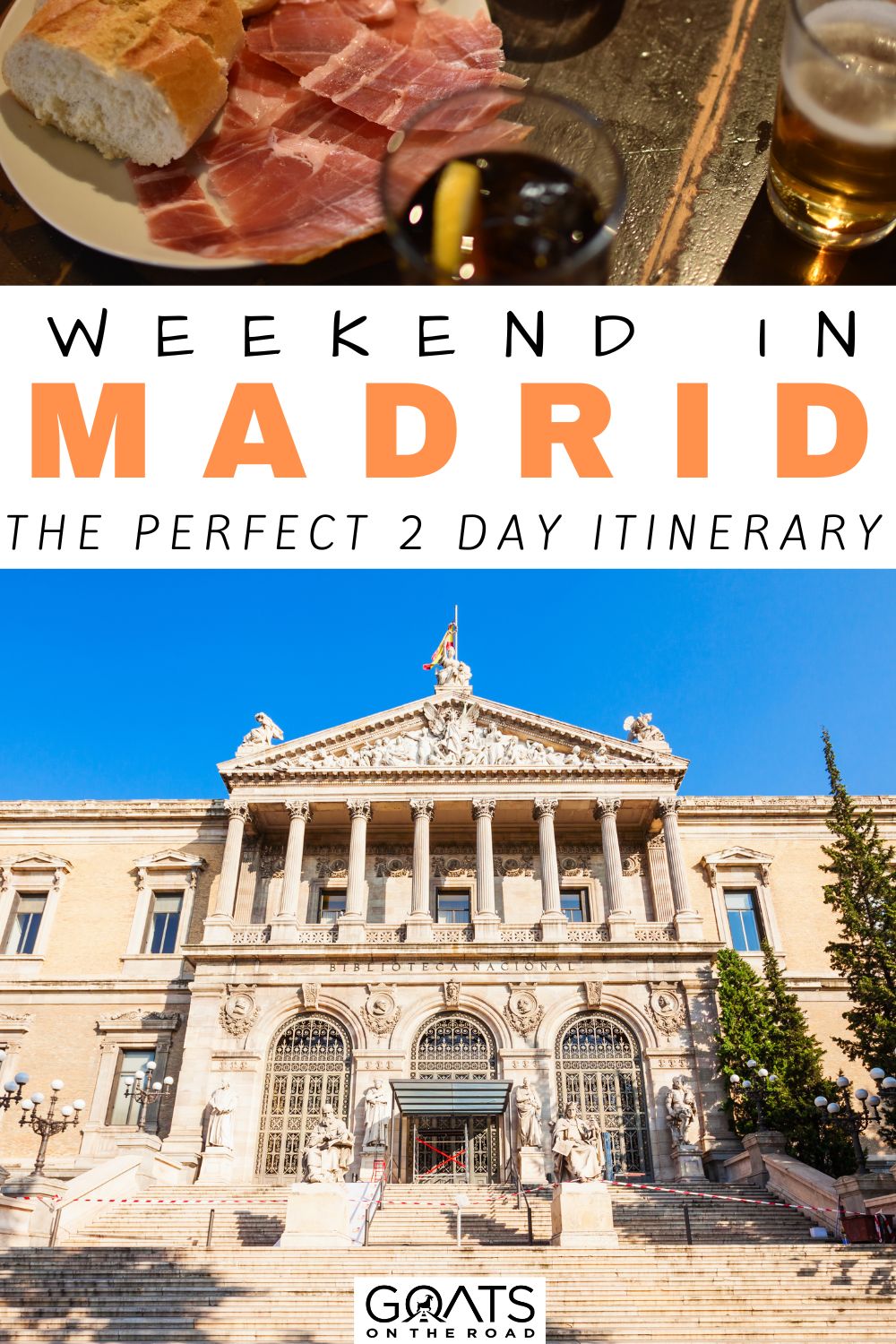 Wondering how to spend a weekend break in Madrid, Spain? In this guide, we will show you the perfect 2 day itinerary for a weekend in Madrid from enjoying Spanish tapas to experiencing the Madrileños way of life as you explore the capital of Spain, marvel at the stunning architecture of National Archaeological Museum, shop to your heart’s content and eat tasty tapas, and more. Don’t forget to start planning your Madrid weekend getaway now! | #madrid #travel #spanishfood “Weekend in Madrid: The Perfect 2 Day Itinerary