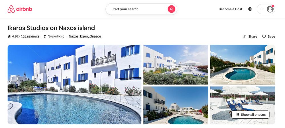 airbnb naxos island