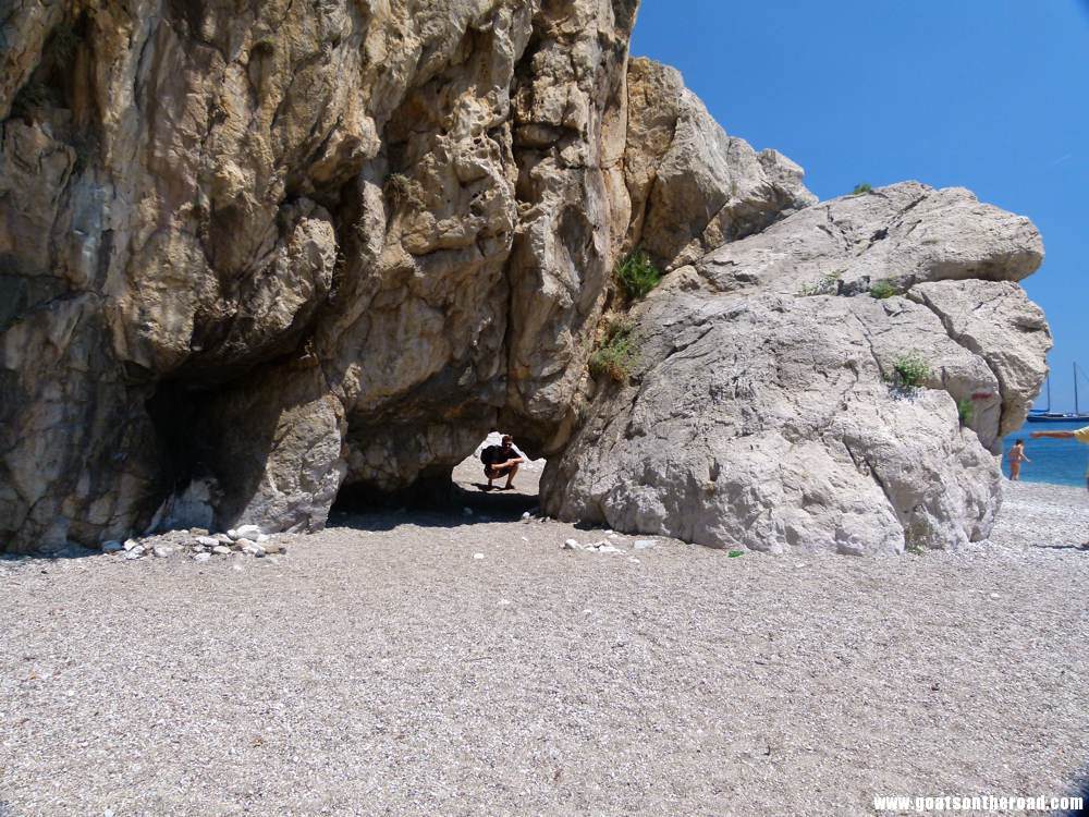 Rock formations on the beach at Olympos, Turkey