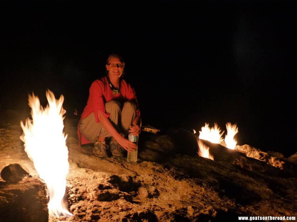 Dariece at the Chimaera Flames, Olympos, Turkey