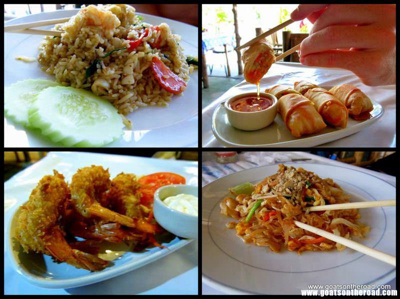 4 pictures of traditional Southeast Asian food