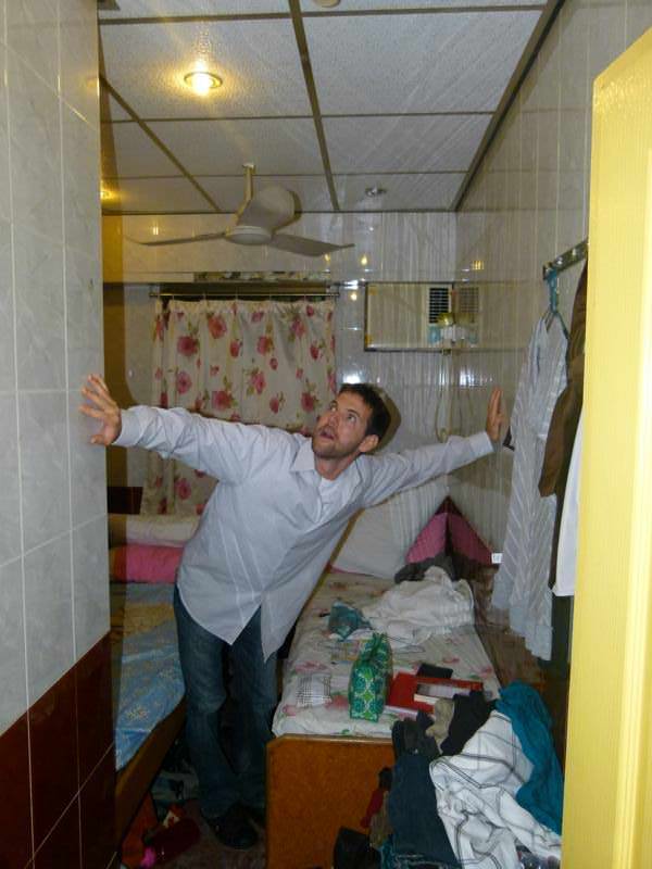 our very small room at New Kowloon Hostel, Mirador Mansions