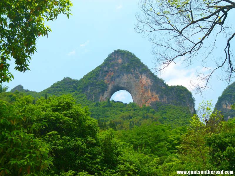 Moon Hill from the bottom, Yangshuo, China