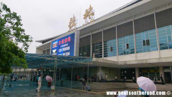 The train station in Guilin, China The train station in Guilin, China
