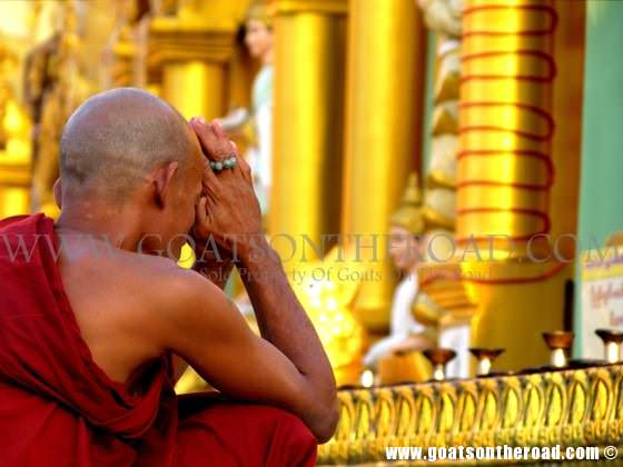 MONK YANGON myanmar for budget backpackers