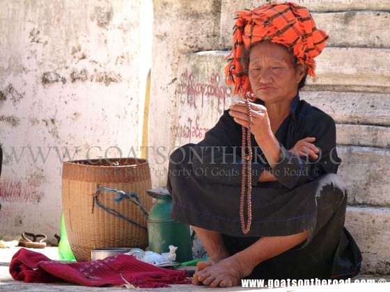 MYANMAR WOMAN BEADS myanmar for budget backpackers