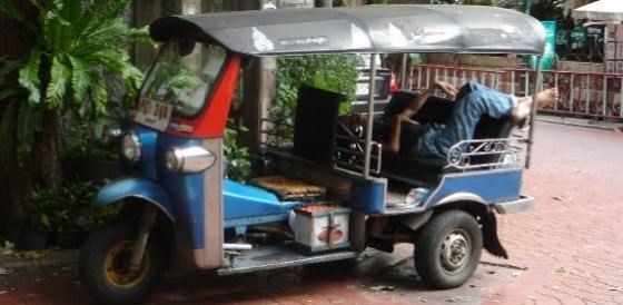 Sleepy Tuk-Tuk Driver In Bangkok