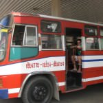 Local bus backpacking thailand