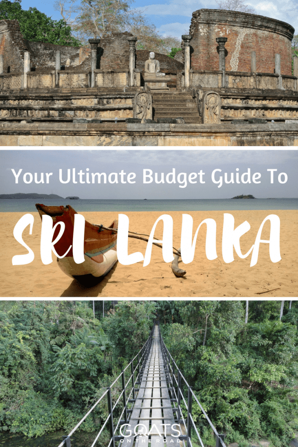 temples and jungle in sri lanka with text overlay
