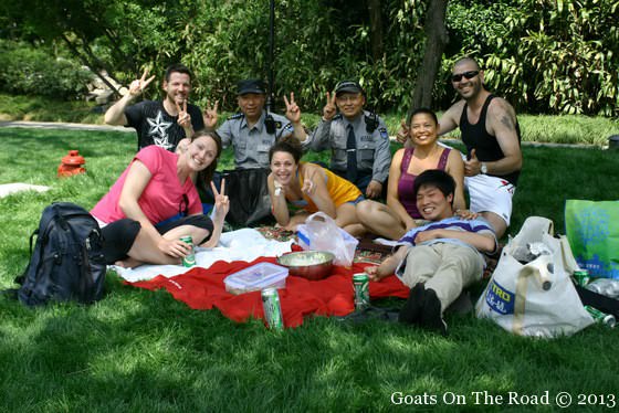 Backpackers Make Friends