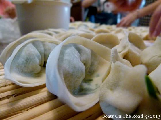 making dumplings