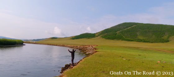 Fishing The Chulut River when traveling mongolia