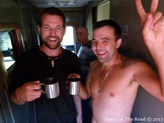 drinking on the train