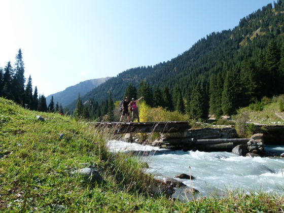 The First Bridge You Come Across when trekking to Ala-kol & Altyn Arashan without a guide