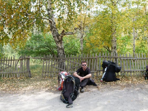 Waiting For Our Taxi Just Outside Of Ak-Suu after trekking without a guide to ala-kol