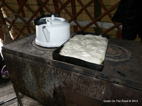 food in yurt