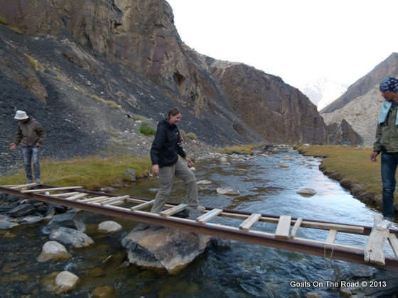 makeshift bridge pamirs