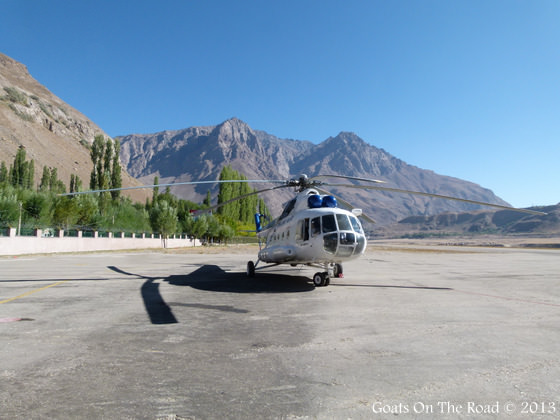 Helicopter Pamir Mountains