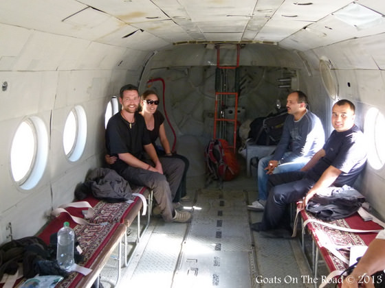 Inside Helicopter Pamir Mountains