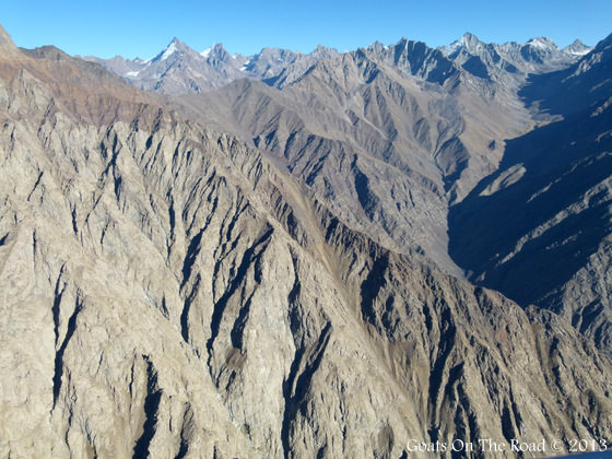 Views From The Helicopter Over The Pamir Mountains