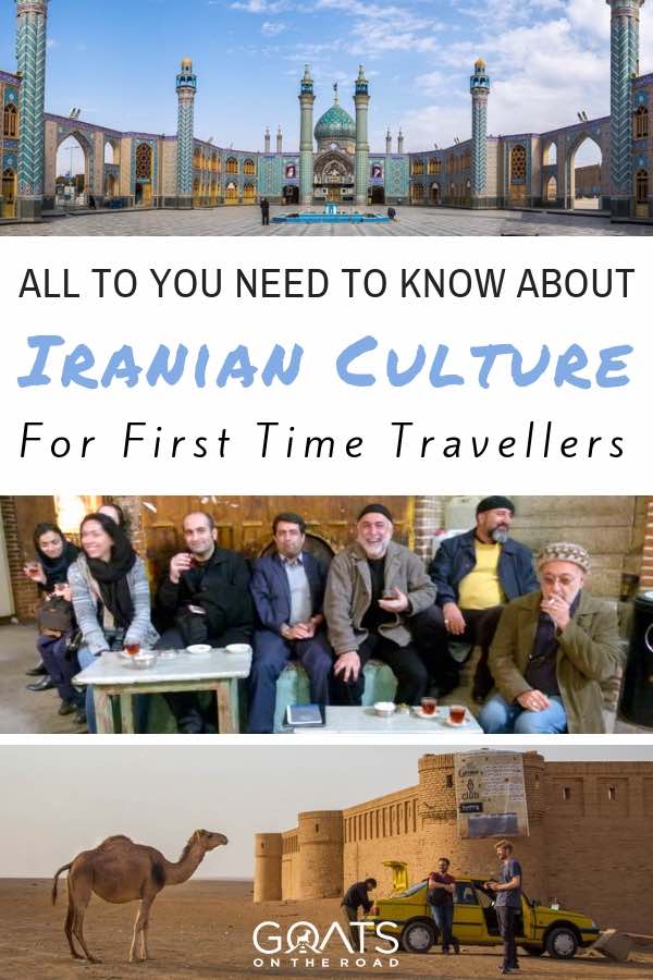 Iranian people with text overlay All You Need To Know About Iranian Culture