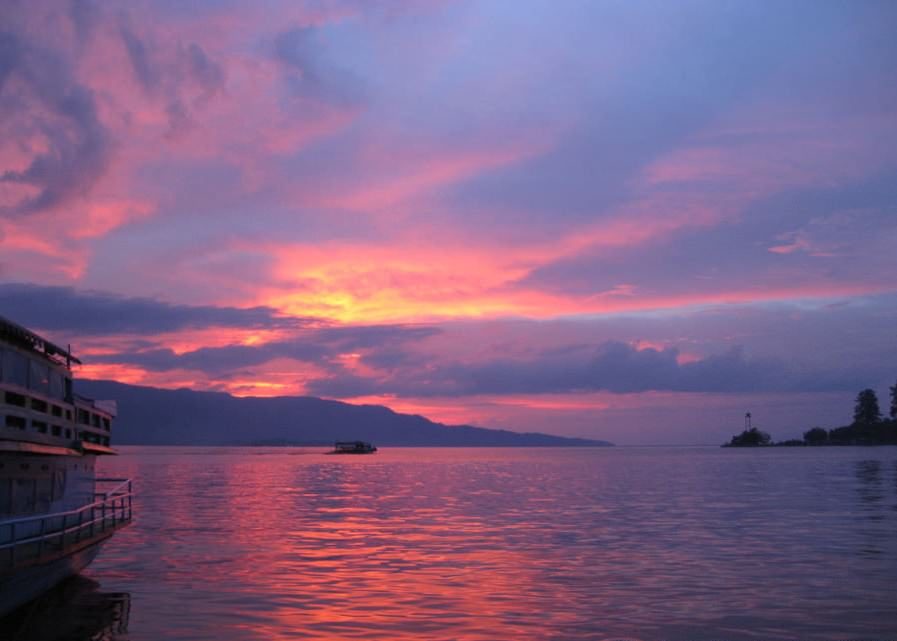 sunset quotes about indonesia lake toba