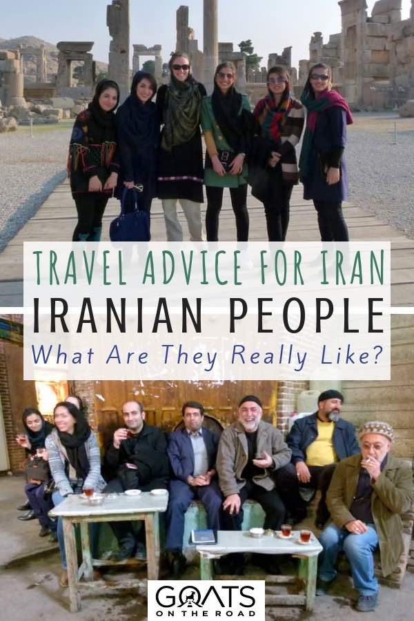 Iranian culture with text overlay Travel Advice For Iran