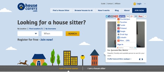 House carers house best sale sitting