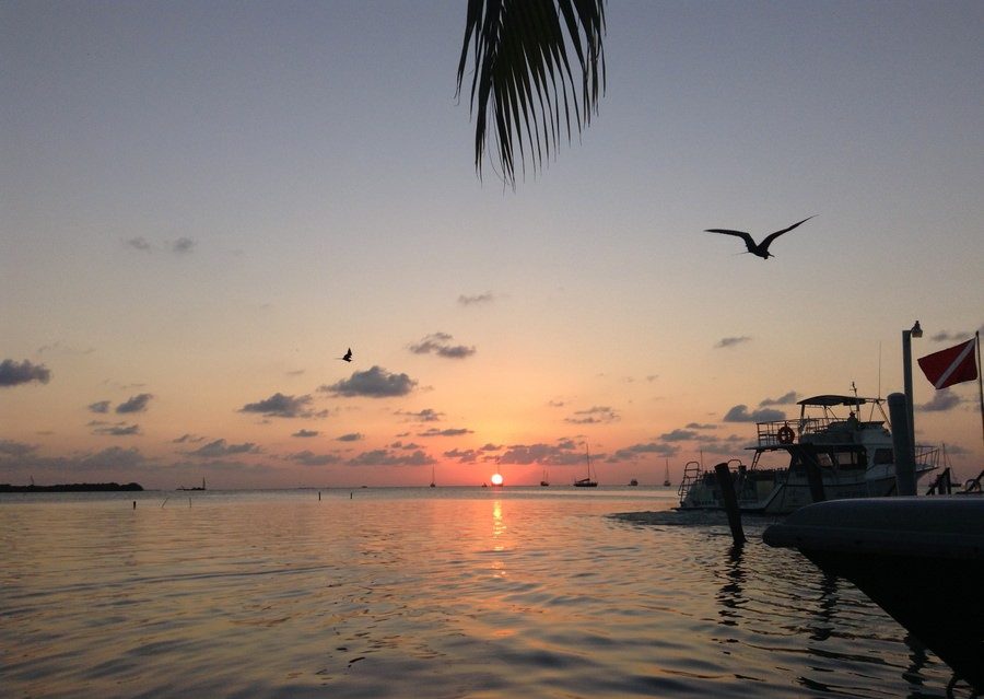 sunset belize