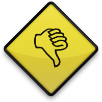 Thumbs Down Roadsign