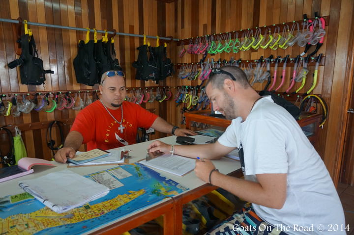 Signing My Life Away At Belize Pro Dive Center