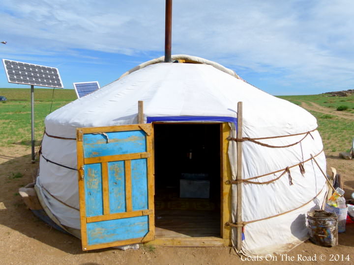 traveling Mongolia sleeping in a Mongolian Ger