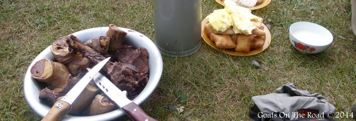 Bucket Of Meat Travelling and Eating In Mongolia