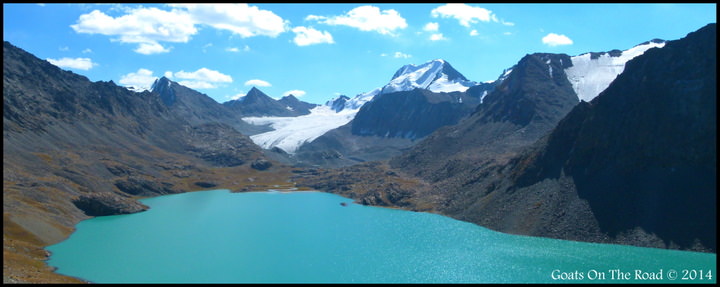 Backpacking Kyrgyzstan Trekking Beautiful Ala-Kul Lake (3,560 meters)
