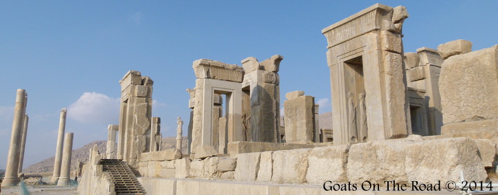 Ancient Persepolis backpacking Iran