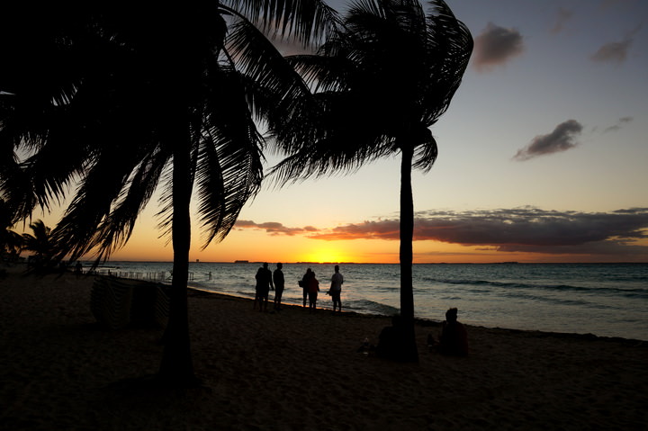 sunset isla mujeres mexico