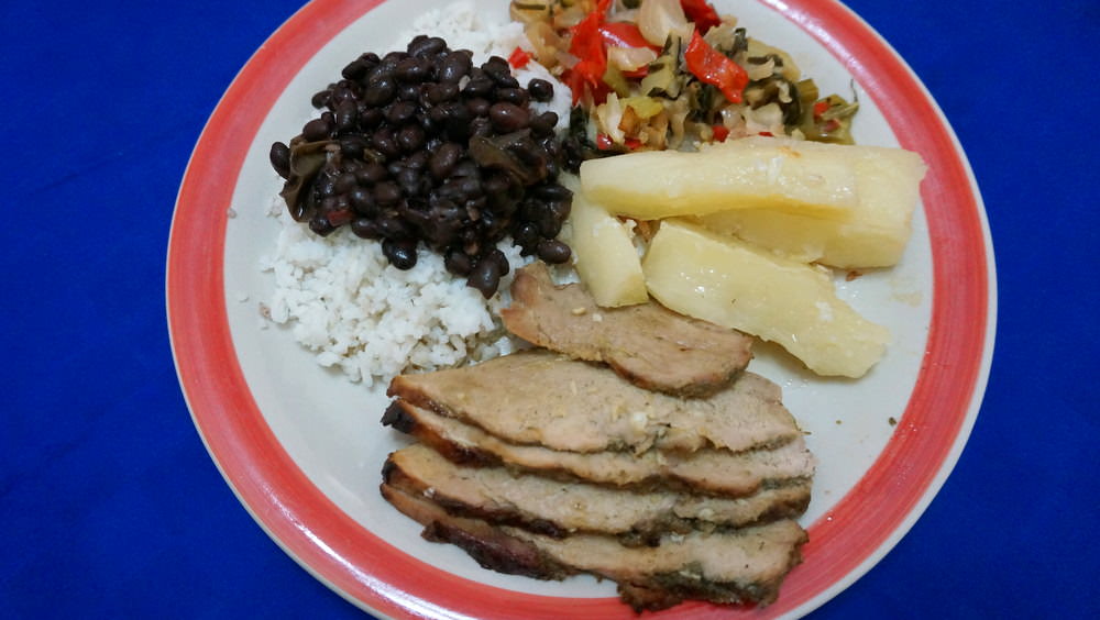 cuban food at a casa particular