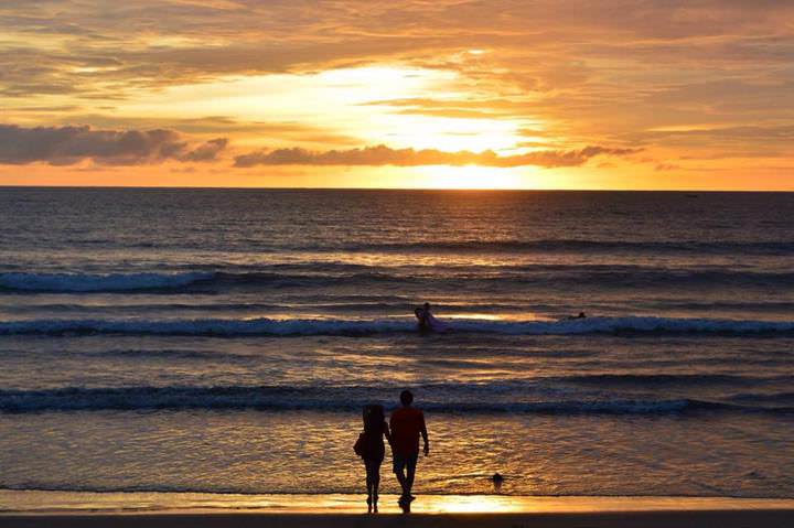 sunset in indonesia