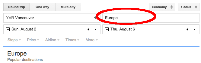 Google Flights Fly To Region