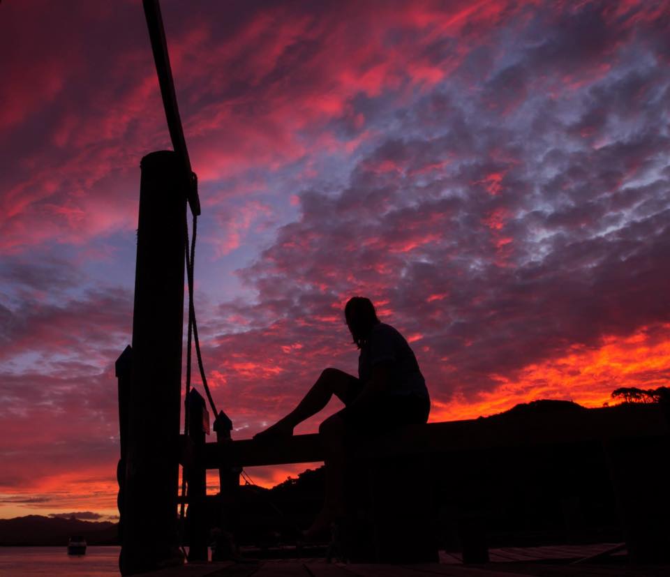 sunset in new zealand