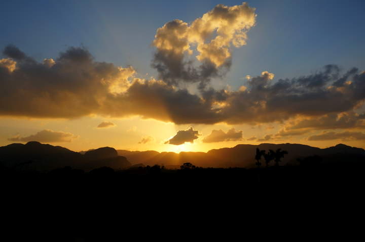 sunset in vinales cuba