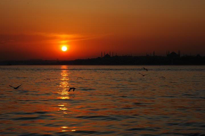 sunset in istanbul