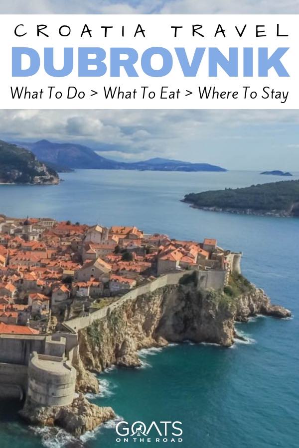 Kings landing with text overlay Croatia Travel Dubrovnik