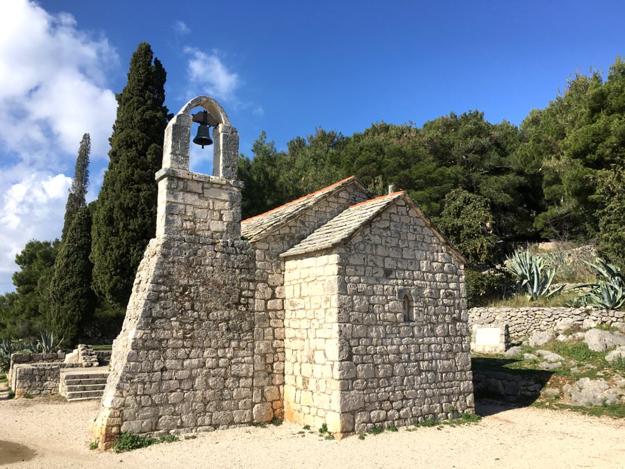 church at marjan hill in split croatia