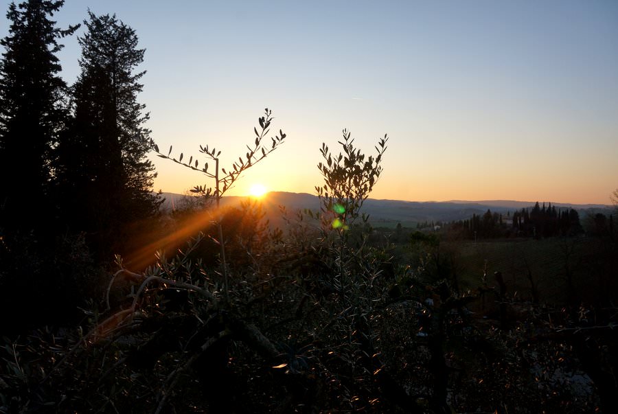 tuscan sunset in italy