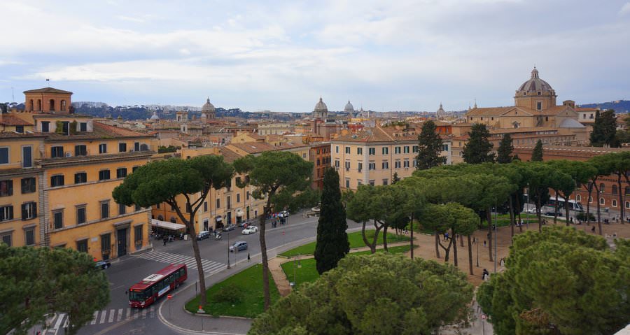 view of the city of rome in italy